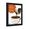 93816-1.jpg Coffee Cup Rooster Retro Framed Poster