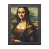93816-4.jpg Mona Lisa Smiling Framed Poster