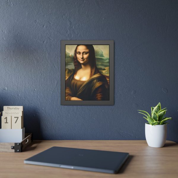 93816-9.jpg Mona Lisa Smiling Framed Poster
