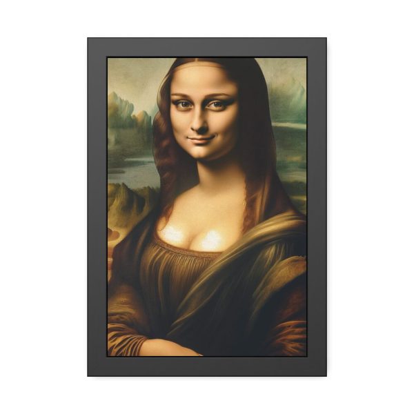 93818-4.jpg Mona Lisa Smiling Framed Poster