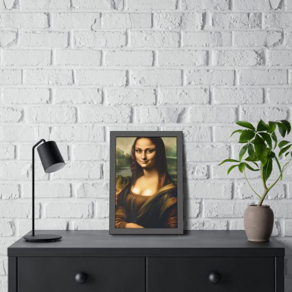 93818-7.jpg Mona Lisa Smiling Framed Poster