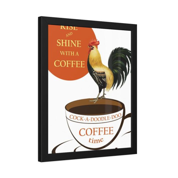 93820-1.jpg Coffee Cup Rooster Retro Framed Poster