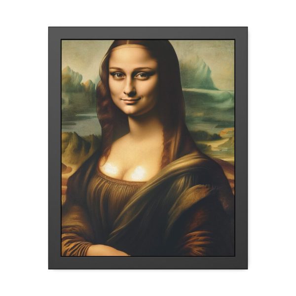 93820-4.jpg Mona Lisa Smiling Framed Poster