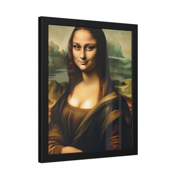 93820-5.jpg Mona Lisa Smiling Framed Poster