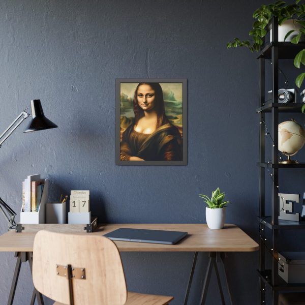 93820-6.jpg Mona Lisa Smiling Framed Poster