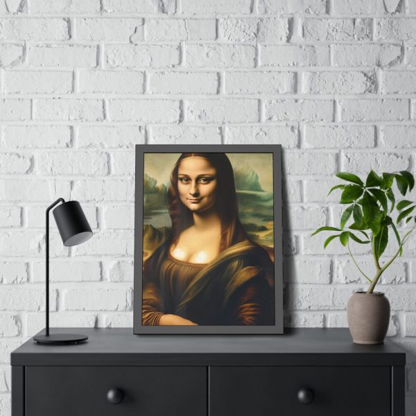 93822-7.jpg Mona Lisa Smiling Framed Poster