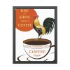 93823.jpg Coffee Cup Rooster Retro Framed Poster