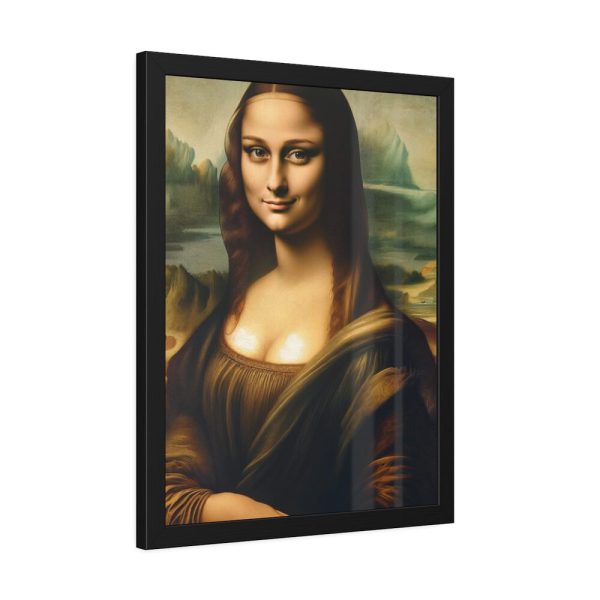 93823-5.jpg Mona Lisa Smiling Framed Poster