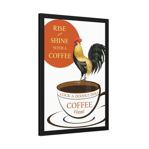 93824-1.jpg Coffee Cup Rooster Retro Framed Poster