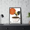 93824-3.jpg Coffee Cup Rooster Retro Framed Poster