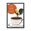 93825.jpg Coffee Cup Rooster Retro Framed Poster