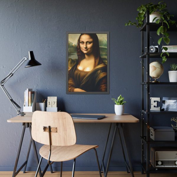 93825-6.jpg Mona Lisa Smiling Framed Poster