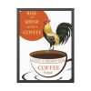 93826.jpg Coffee Cup Rooster Retro Framed Poster