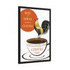 93829-1.jpg Coffee Cup Rooster Retro Framed Poster