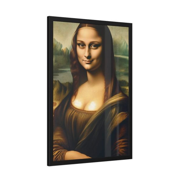 93829-5.jpg Mona Lisa Smiling Framed Poster