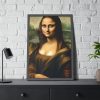 93829-7.jpg Mona Lisa Smiling Framed Poster