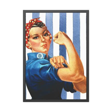 Retro Woman We Can Do It Framed Poster