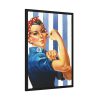 93830-113.jpg Retro Woman We Can Do It Framed Poster