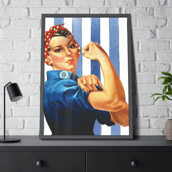 93830-115.jpg Retro Woman We Can Do It Framed Poster