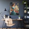 93830-118.jpg Retro 1950s Lady Christmas Framed Poster