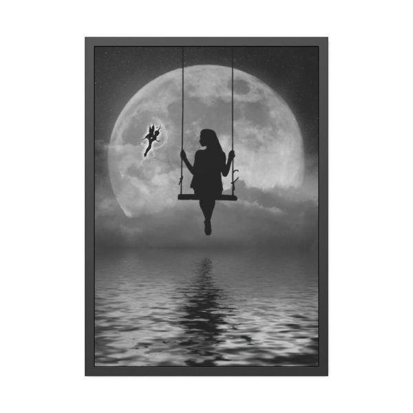 93830-12.jpg Woman On Swing Framed Poster