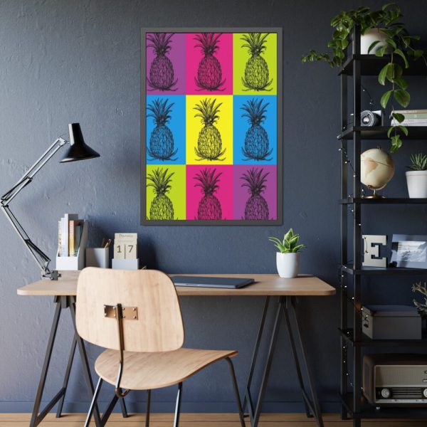 Pineapples Pop Art Framed Poster