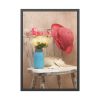 Vintage Hat and Flowers Framed Poster