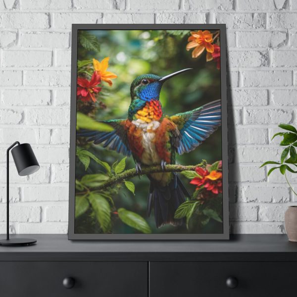 93830-159.jpg Colorful Hummingbird Framed Poster