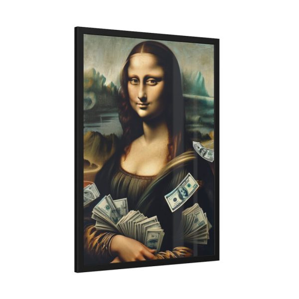 93830-169.jpg Mona Lisa With Cash Framed Poster