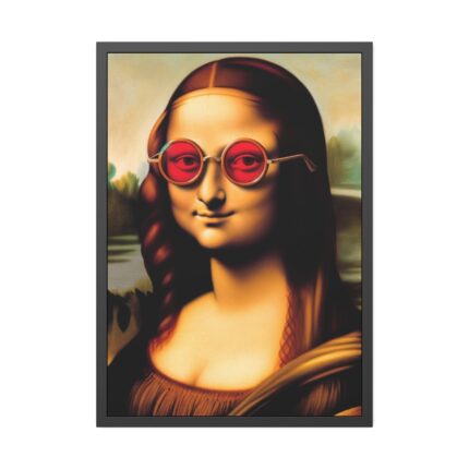 Mona Lisa Wearing Sunglasses Framed Poster
