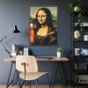 93830-178.jpg Mona Lisa Holding Beer Framed Poster