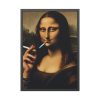 93830-180.jpg Mona Lisa Casually Smoking Cigarette Framed Poster