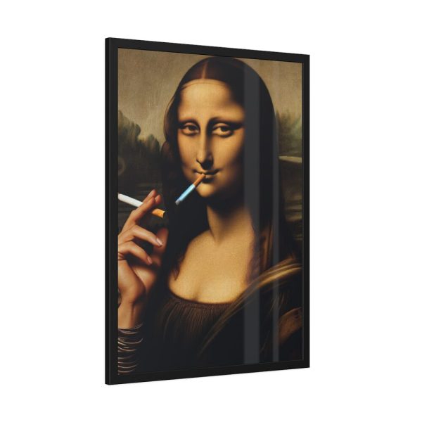 93830-181.jpg Mona Lisa Casually Smoking Cigarette Framed Poster