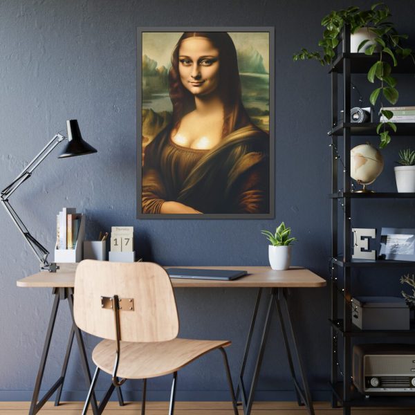 93830-202.jpg Mona Lisa Smiling Framed Poster