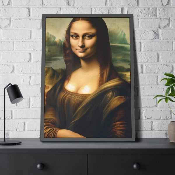 93830-203.jpg Mona Lisa Smiling Framed Poster