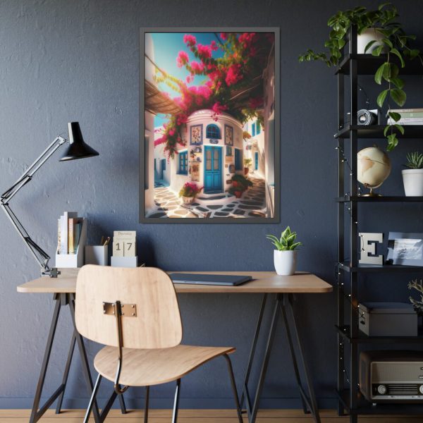 Charming Architecture of a Greek Island Framed Poster