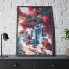 93830-215.jpg Greek Island Street Scene Framed Poster