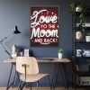 I Love You to the Moon and Back Framed Poster