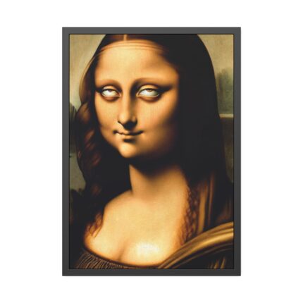 Mona Lisa With a Humorous Twist Framed Poster