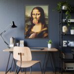 Mona Lisa with a Colorful Lollipop Framed Poster - Image 3