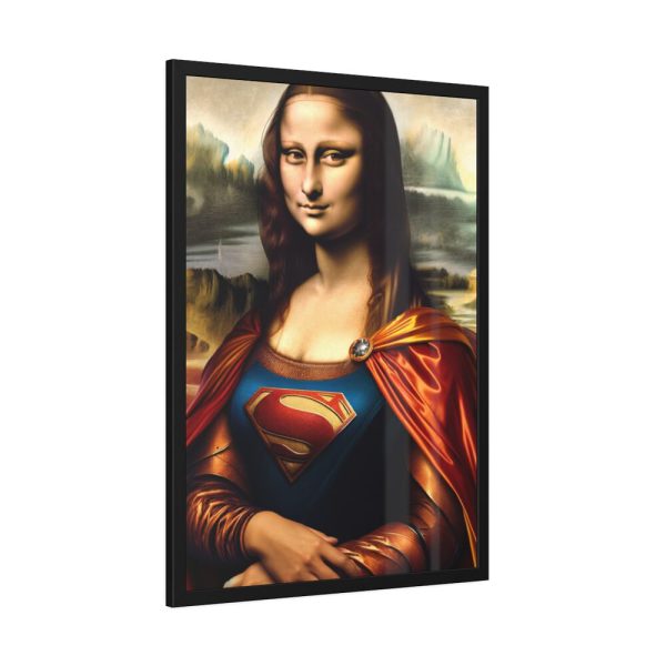 93830-233.jpg Mona Lisa Reimagined as a Superhero Framed Poster