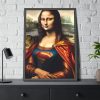 93830-235.jpg Mona Lisa Reimagined as a Superhero Framed Poster