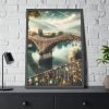 93830-267.jpg Bridge Adorned with 'Locks of Love' Framed Poster