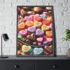 93830-271.jpg Colorful Candy Hearts Framed Poster