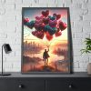 93830-279.jpg Man With Heart-Shaped Balloon Adventure Framed Poster