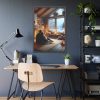 93830-282.jpg Couple in a Romantic Winter Cabin Framed Poster