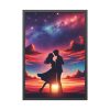Romantic Silhouettes of a Couple Framed Poster