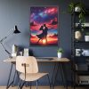 Romantic Silhouettes of a Couple Framed Poster
