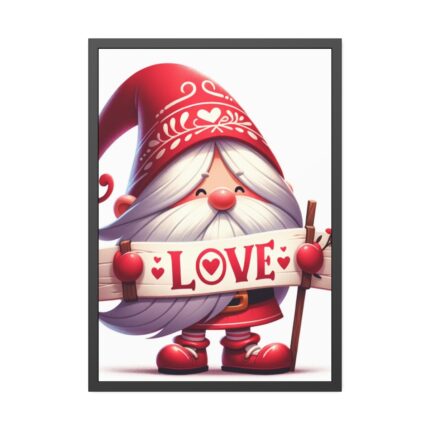 Whimsical Gnome Character Framed Poster