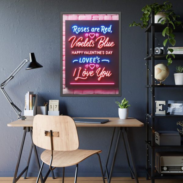 93830-302.jpg Roses Are Red, Violets Are Blue Framed Poster